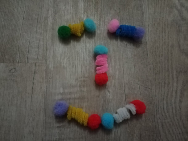 Cat Toy Pom Pom Spring Prey Play Encouragement Pack of 5