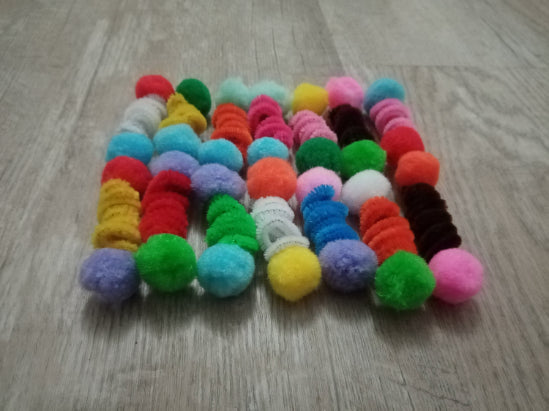 Cat Toy Pom Pom Spring Prey Play Encouragement Pack of 5