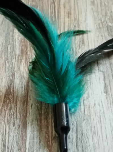 Feather Wand Cat Kitten Toy Wire Chaser Teaser Interactive Wand