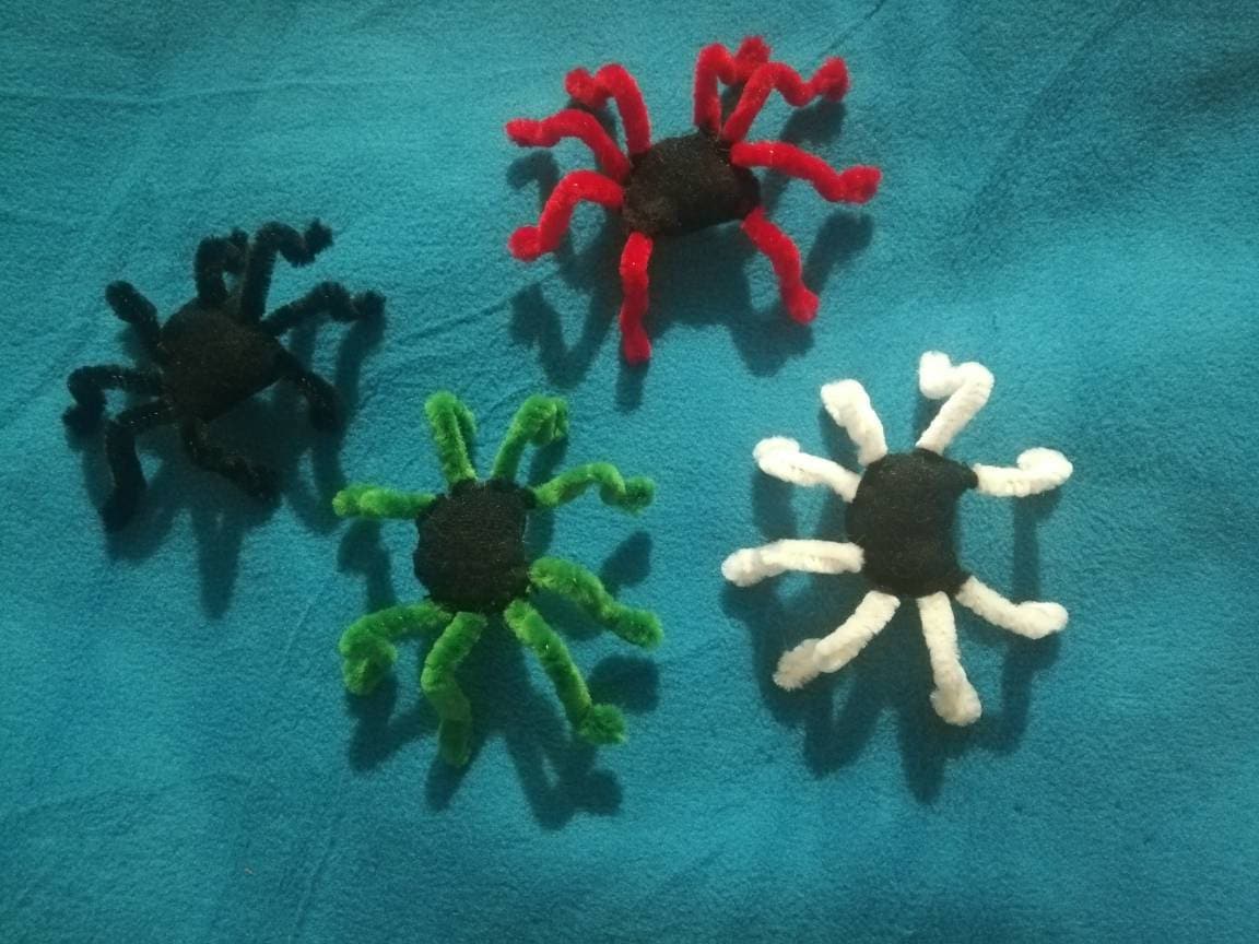 Cat Toy Potent Valerian Root Spiders With Added Rattle Prey Play Encouragement Pack of 4.