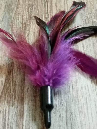 Feather Wand Cat Kitten Toy Wire Chaser Teaser Interactive Wand