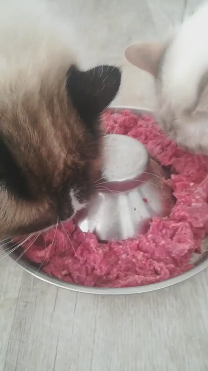 Cat Premium Organic Raw Food 10 Tubs of Purrform Quail & Farmed Rabbit with Ground Bone plus Rabbit Liver and Kidney